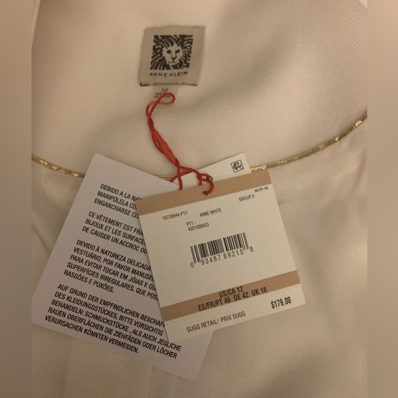 🌸HOST PICK 🌸 NWT ANNE KLEIN Cascade Collar Topper Jacket - Picture 4 of 10